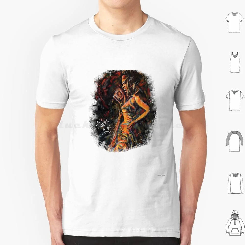 Eartha Kitt Jazz Singer T Shirt Cotton Men Women DIY Print Jazz Singer Bat Woman Movies Actress Activist