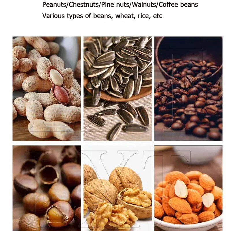 Picture 7: Peanut Sesame Soybean Coffee Roaster Machine Commercial Nuts Dryer Rotary Drum Cocoa Roaster Chestnut Roasting Machine