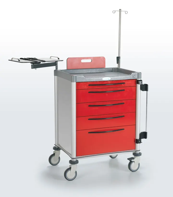 hospital rolling medical cart medical storage trolley crash cart