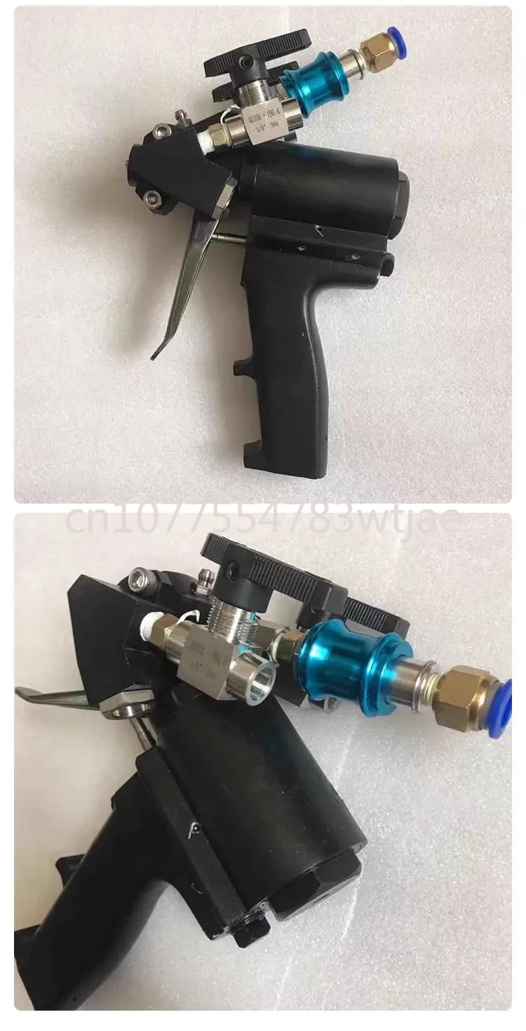 P2 PU Polyurethane spray gun, two-component 1:1 black and white foam gun, cold storage wall insulation spray gun