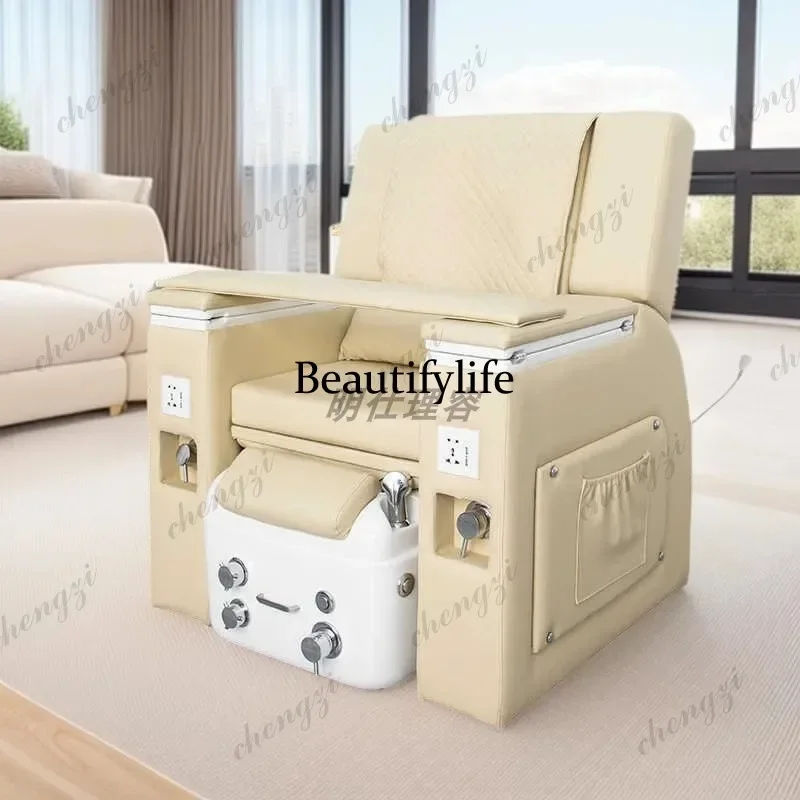 E136 Massage Sofa Manicure Table Luxury Modern Foot Bath Electric Manicure Table Multi-functional Intelligent Furniture