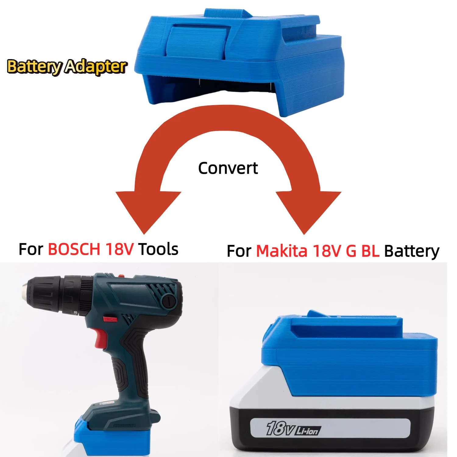 

Battery Adapter for For Makita BL1813G 18V G-Series BL1815G BL1820G BL1830G BL1811G Li-ion Battery To BOSCH 18V Power Tools