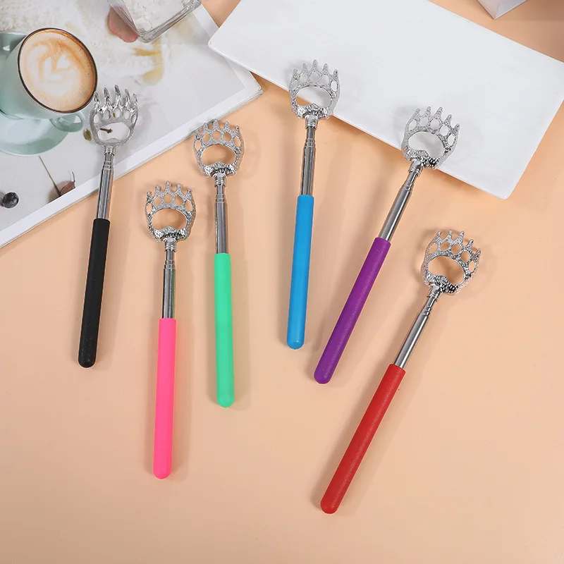 KIDCRKJ Extendable Massage Claw Back Scratcher Stainless Steel Claw Back Scraper Extend Telescopic Itch Stick Products Hackle view 4