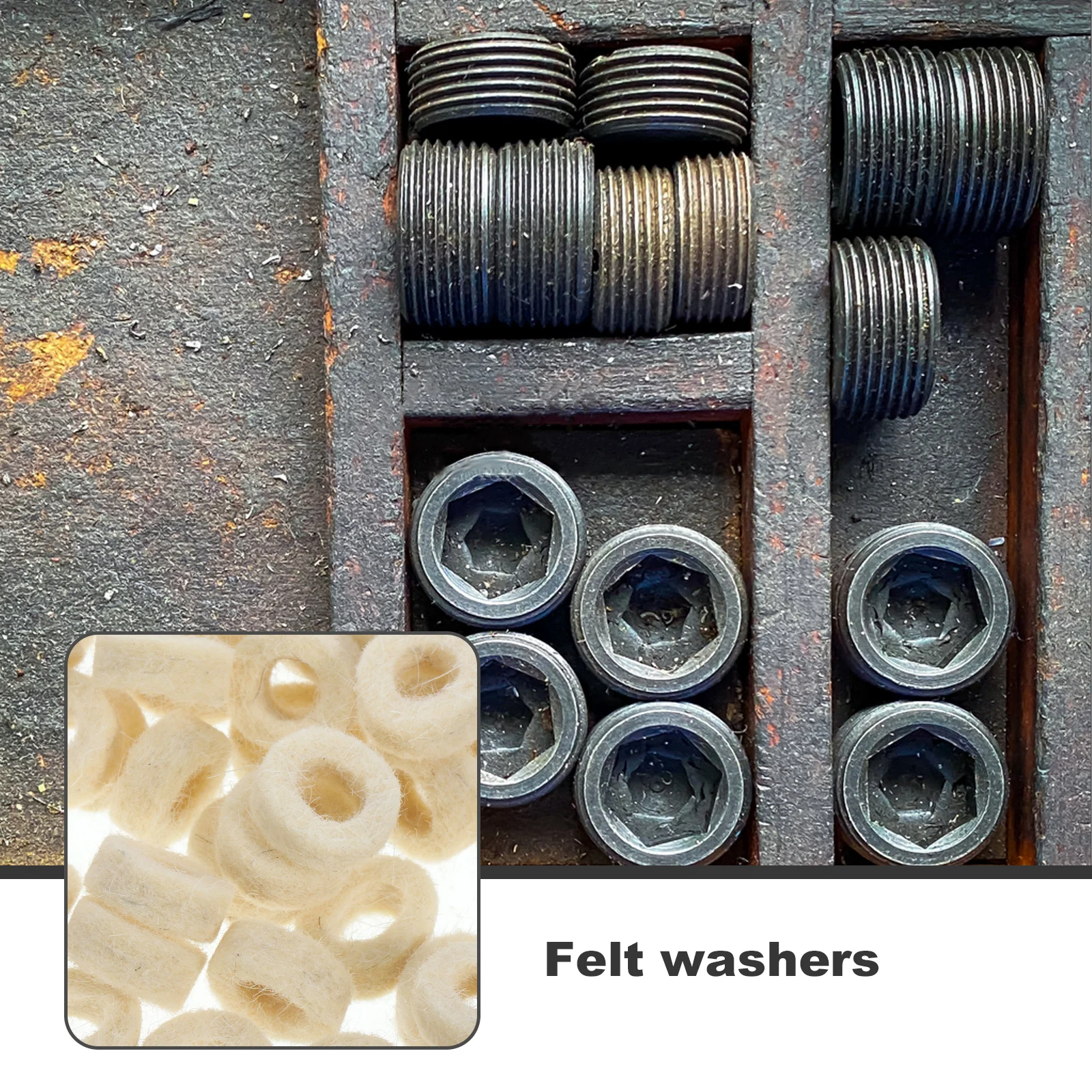

100pcs Felt Washer 20x5x5mm Seal Gasket Oil Suction Prevent Leakage Wool Felt Washer Screw Bolt Replacement Pad