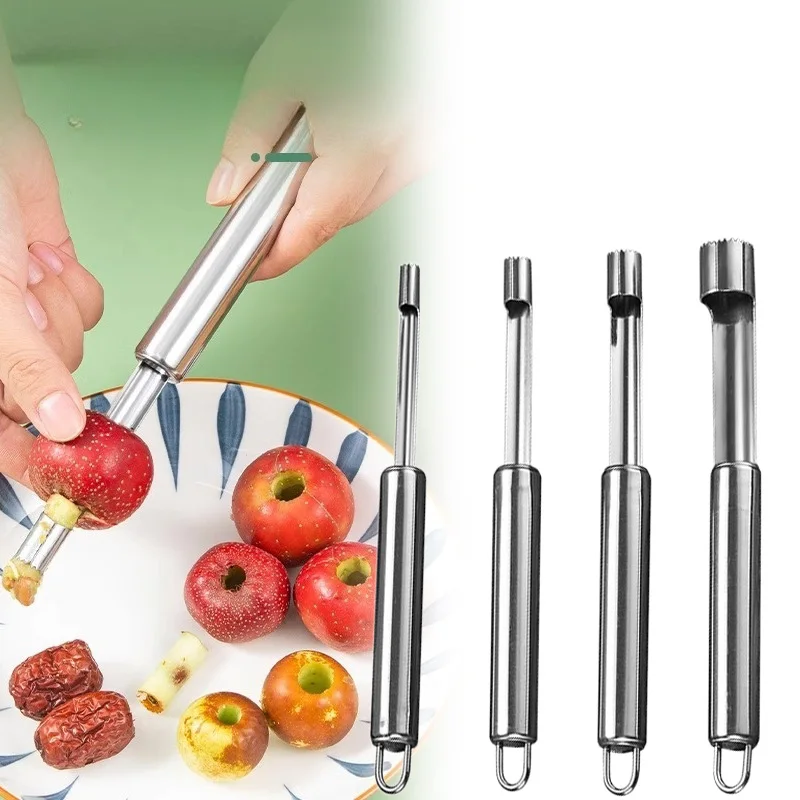 Apple Core Remover Stainless Steel Pear Fruit Vegetable Tool Core Seed Remover Cutter Seeder Slicer Knife Home Kitchen Accessory