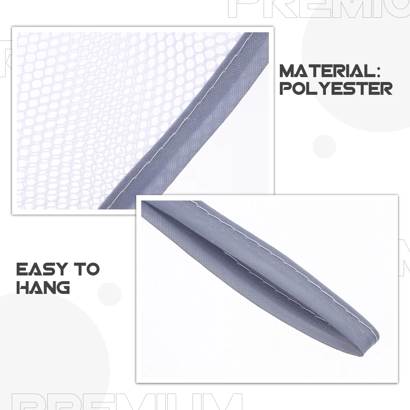 2Pcs Stroller Hanging Storage Net Bag Universal Baby Stroller Organizer Lightweight Mesh Pouch for Diaper Rattles Pacifiers