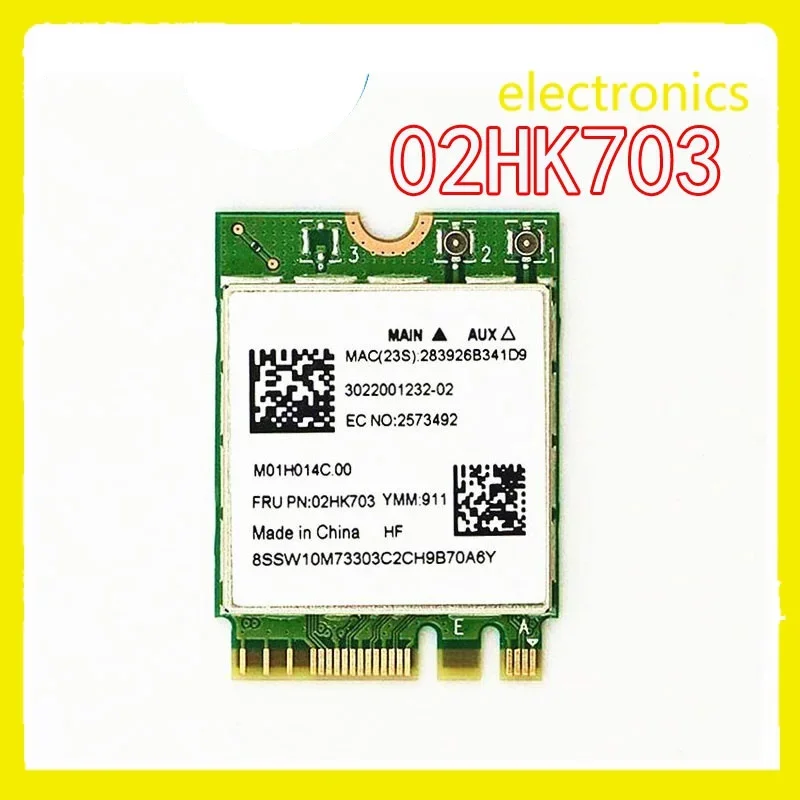 For E460 E465 E470 E475 E560 E570 WiFi Wireless AC Card RTL8822CE Bluetooth5.0 - Compatible with FRU Network Card 02HK703