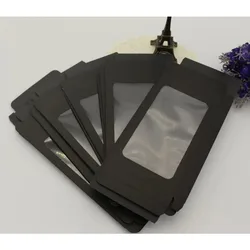 4 sizes Black/white kraft phone case packaging box kraft paper box cell phone mobile phone case box with hanging hole