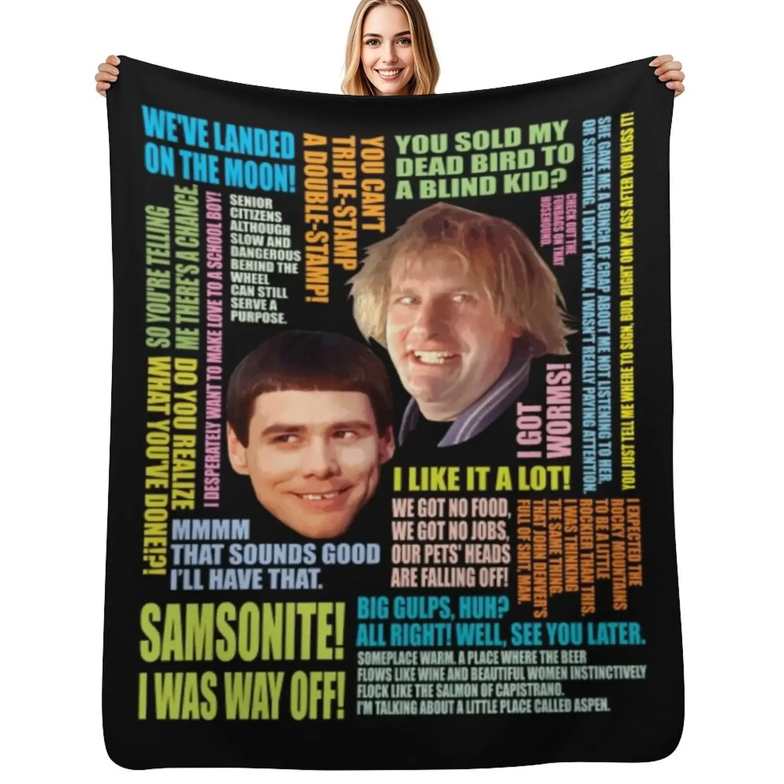 

Dumb And Dumber T-ShirtDumb and Dumber Quotes Throw Blanket Luxury Designer Summer christmas decoration Blanket