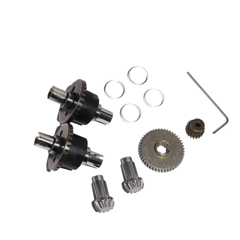 

EDT-Metal Differential Upgrade Pinion Gears, Main Gear, Motor Gear, And Screw Set Part For 1:16 16101 16102 16103 RC Car