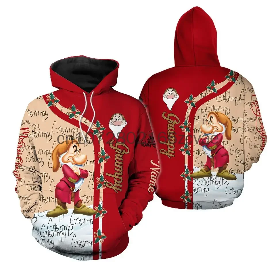 New Snow White and Seven The Dwarfs Disney Cartoon Fan Gift All Over Print Hoodie Disney Zip Hoodie