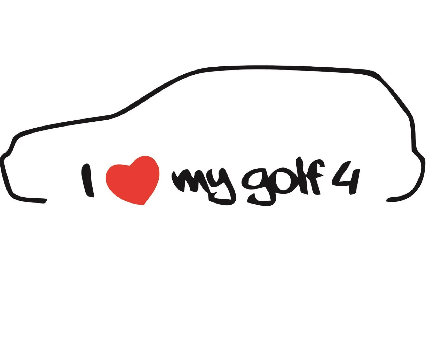 

15x5cm Custom Car Sticker Decals I love my golf 4 for Car Window Body Bumper