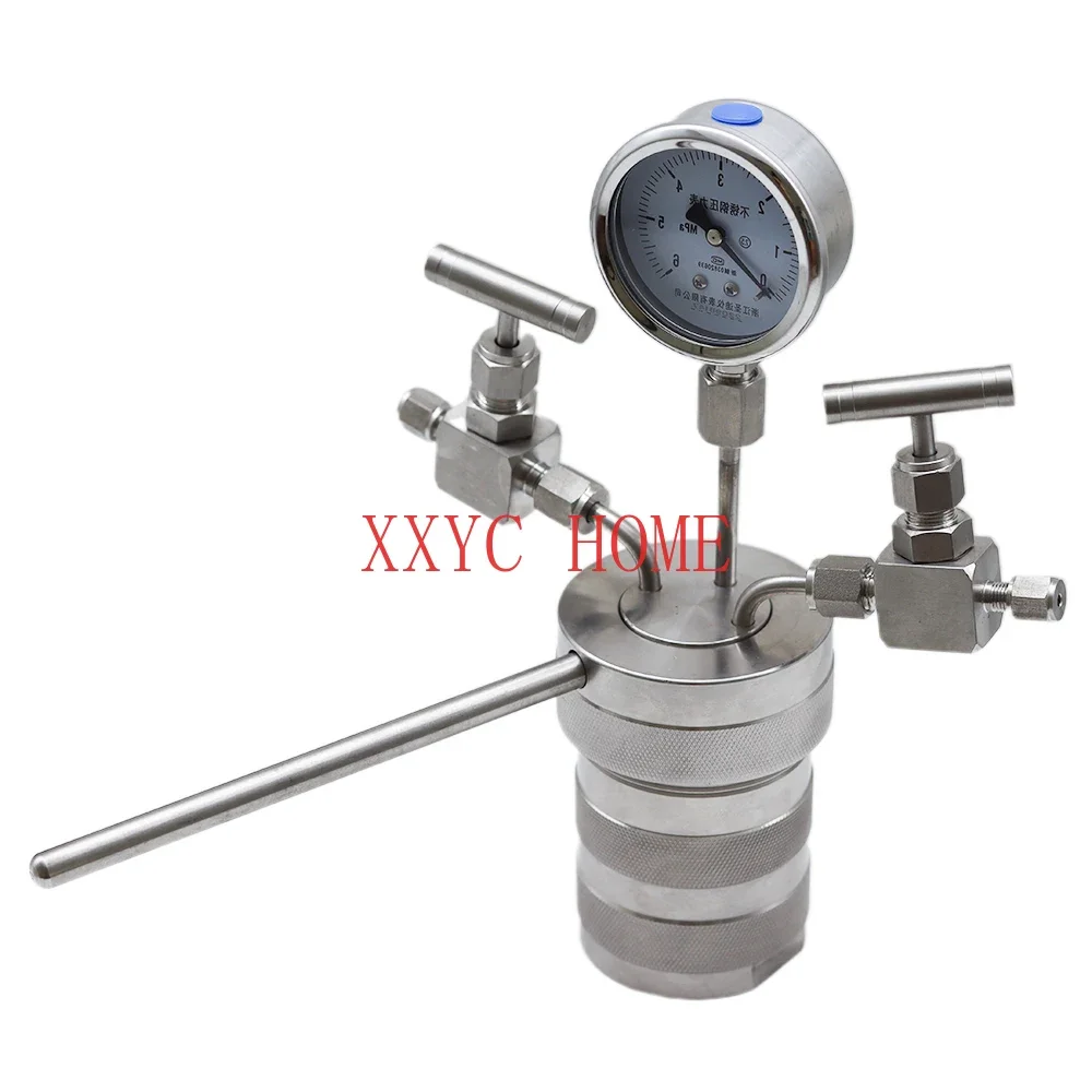 Hydrothermal synthesis Autoclave Reactor vessel +inlet outlet gauge  100ml  6Mpa