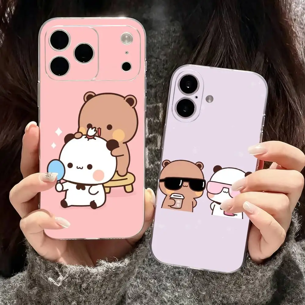 

Bubu And Dudu Cute Phone Case For iPhone17,16,15,14,13,12,11 Plus,Pro Max Soft Transparent Cover