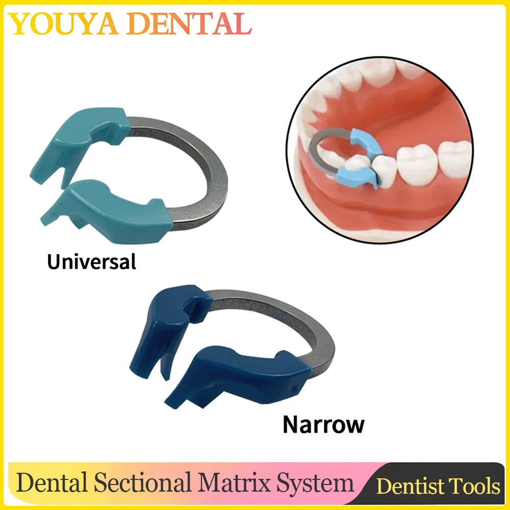 

Dental Sectional Matrix System Sectional Contoured Matrix Bands Dentist Tools Universal/Narrow Nickel Titanium Clamping Ring