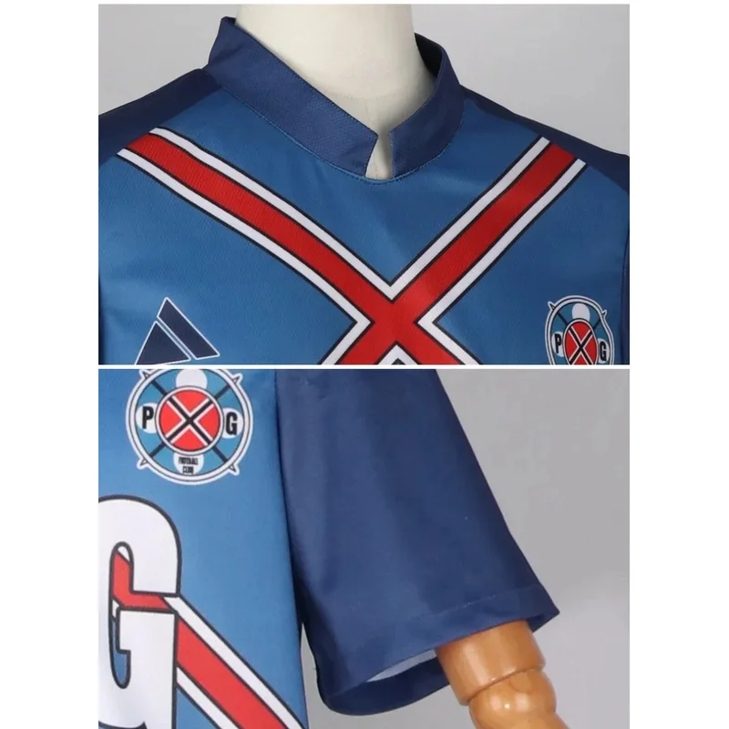 Anime Blue Lock#9 Rin Itoshi Football Jersey Charles Cosplay Costumes P.X.G Sports Jerseys Shidou Ryuusei Football Uniform#1#W.