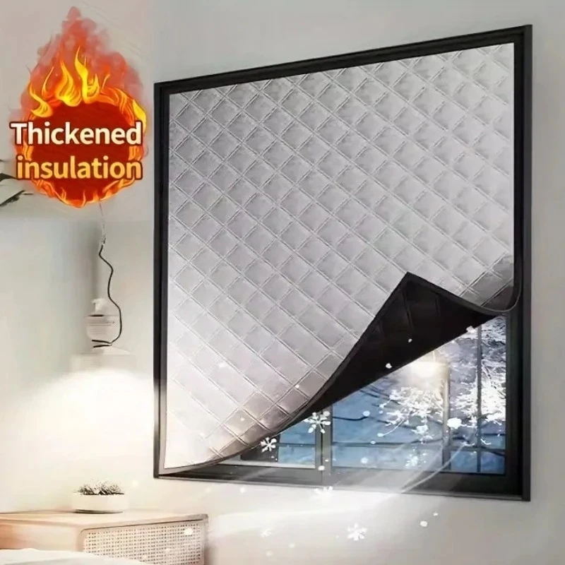 Window Insulation Warm Curtains, Heat-Insulating, Windproof Sealed Windows, Sun Shading, Sound Insulation Prevent Mosquitoes, In