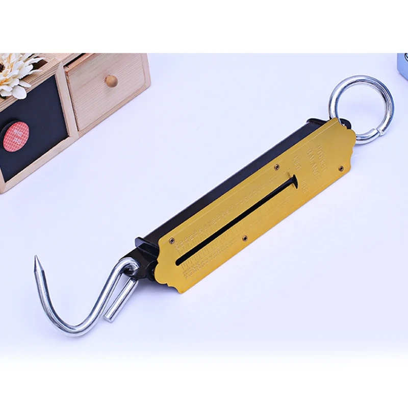 Portable Scale with Luminous Display Fishing Scale with Hook Mechanical Scale Old Hanging Scale for Home 12/50kg