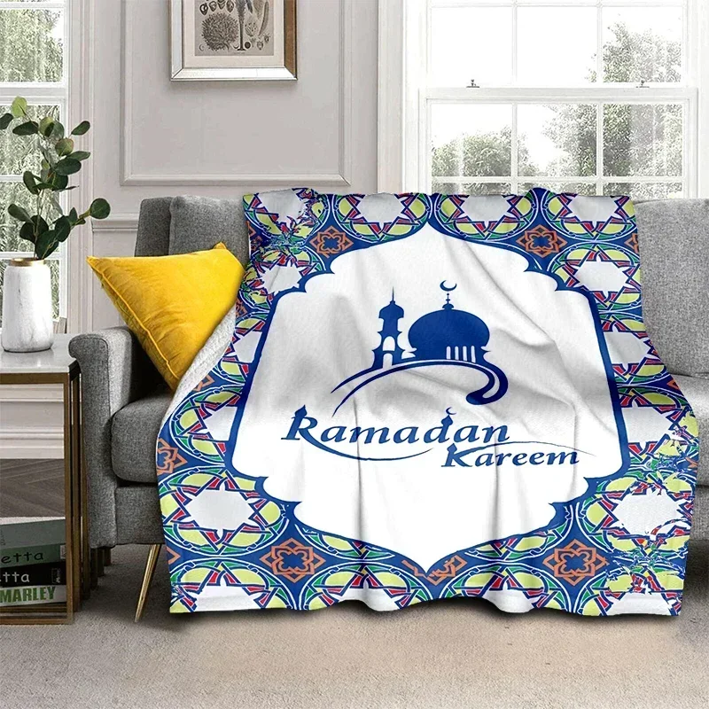 Turkish Islamic Prayer Mat,Praying Flannel Throw Blanket for Men Women, Traditional Muslim Janamaz Sajda - Ramadan or Eid Gifts