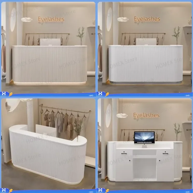Luxury European Style Reception Desk for Office Hotel Bar Hospital Living Room Workshop Modern Multifunctional Front Counter