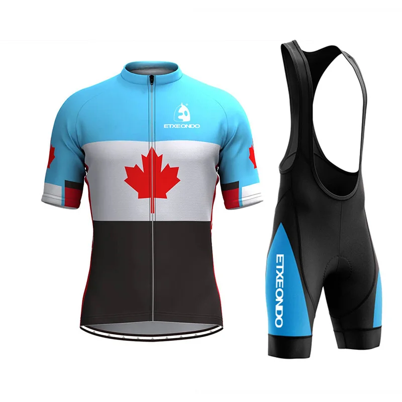 

Etxeondo cycling clothing men's breathable short-sleeved cycling jersey set bib suspenders seat cushion shorts set