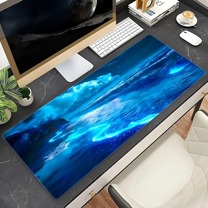 

Blue Ocean Scene Mouse Pad Large Rubber Base Anti-slip PC Desk Accessories Mousepad for Office and Gamer Keyboard Mats Decor Mat