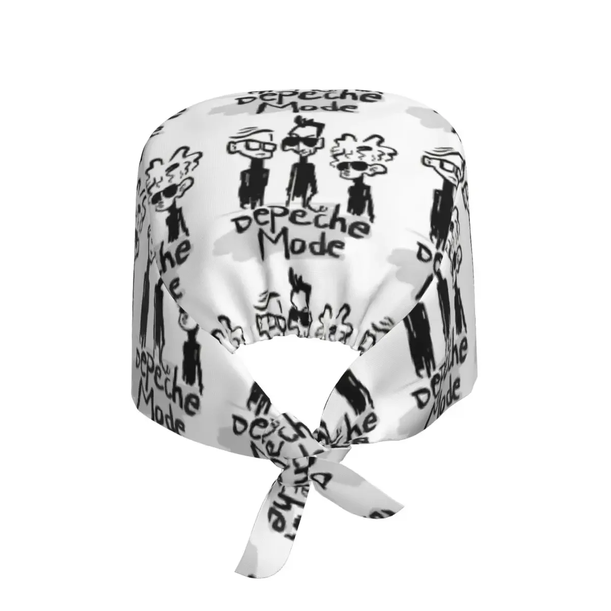 Kawaii Depeches DM Mode Musician World Tour Scrub Hat Doctor Working Surgical Cap Unisex Adjustable Nursing Caps for Dentist