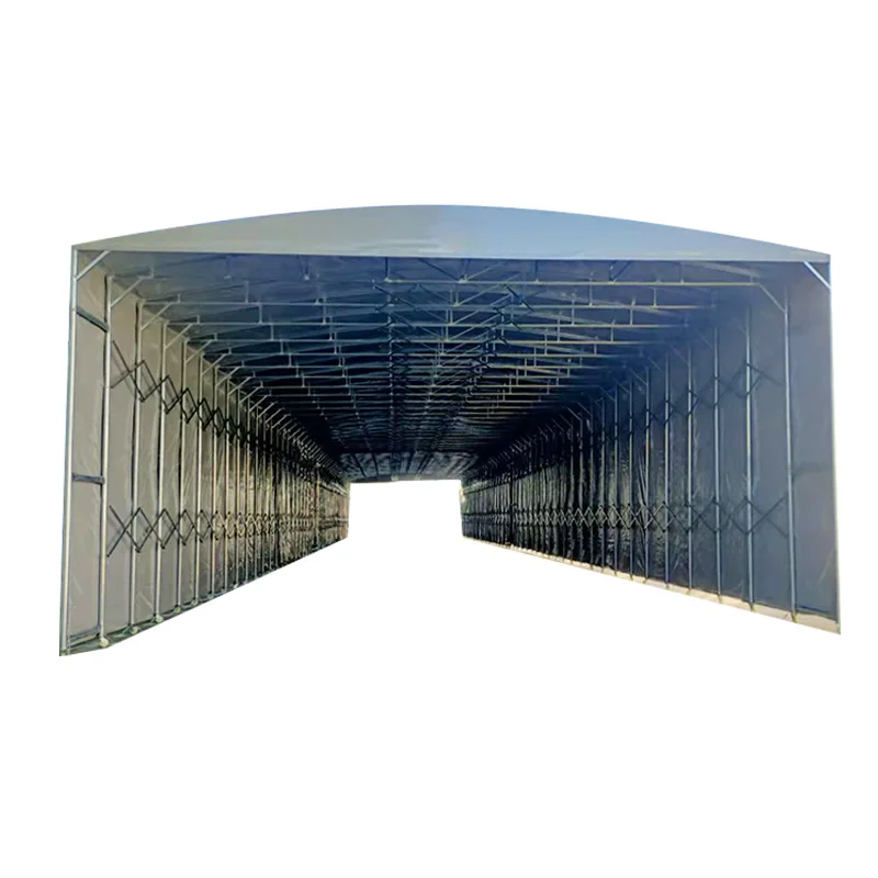 Spot outdoor push-pull canopy large warehouse folding sunshade tent telescopic greenhouse parking shed rainproof and sunscreen