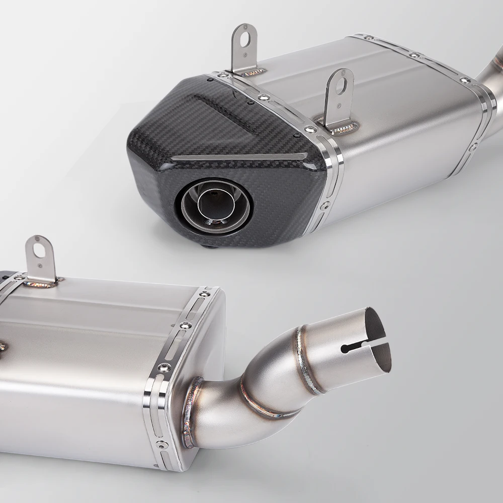 Front link pipe for Benelli Leoncino 500，complete Motorcycle Exhaust System, silencer with box