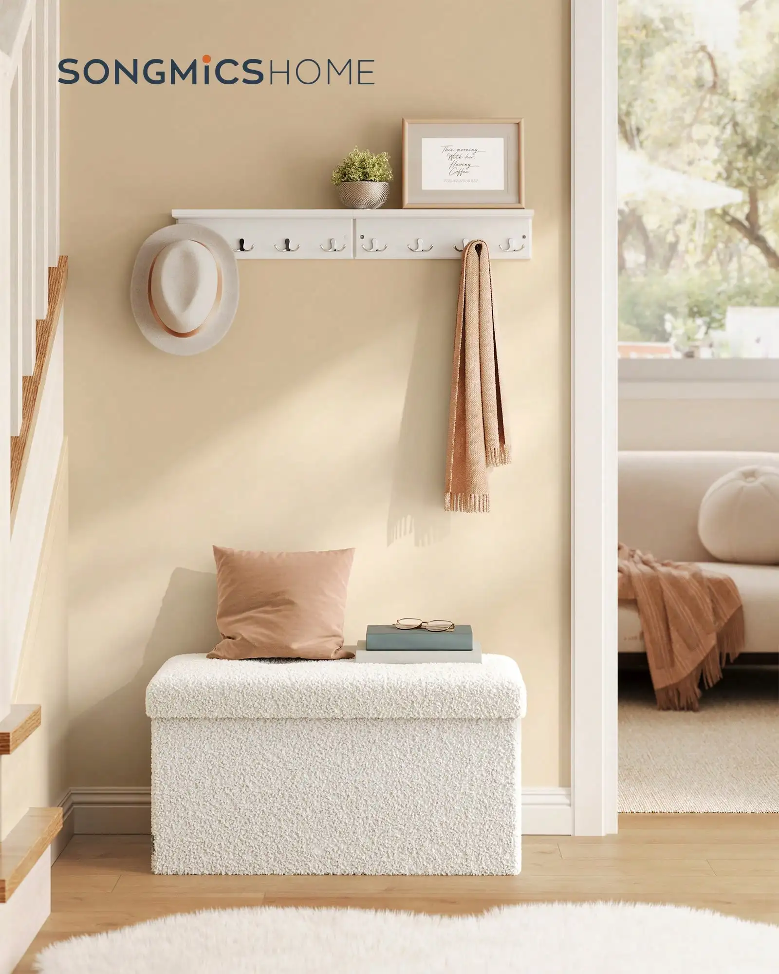 

Storage Ottoman Bench, Storage Chest, 15 X 30 X 15 Inches, Foot Rest Stool, End Of Bed Bench, Load Up To 660 Lb, For Living Room