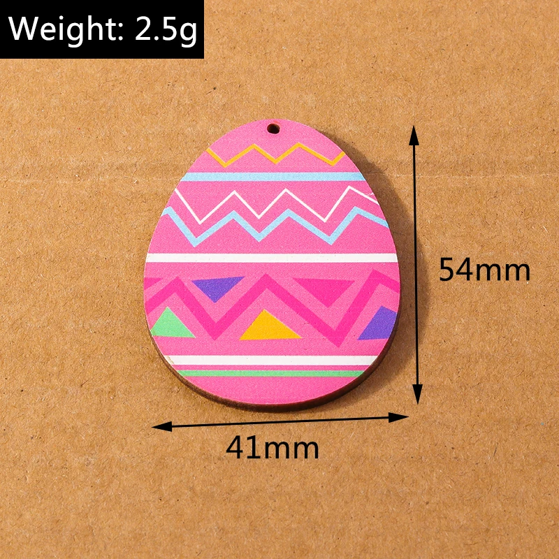 10 Pcs Colorful Easter Egg Charms Pendants for Making Earrings Necklace DIY Easter Day Jewelry Gift Accessories Supplies