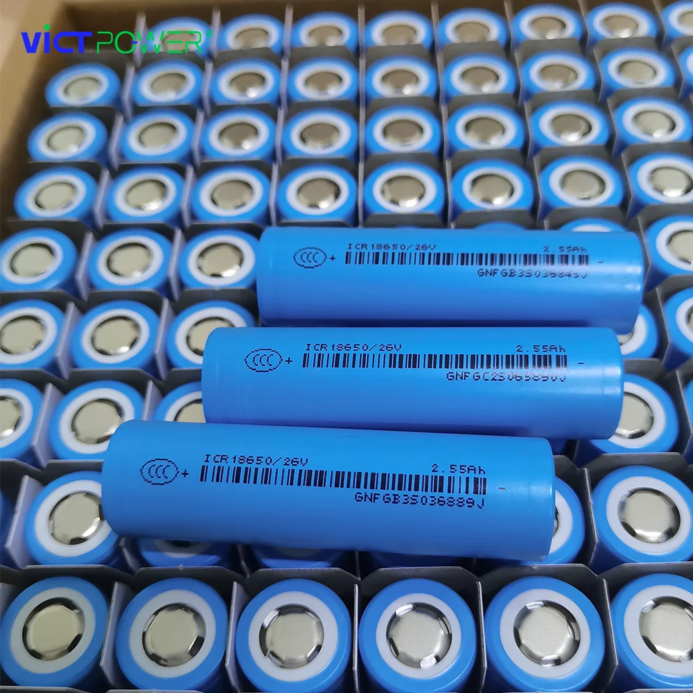 100pcs Victpower high rate cell 1000 times long life Rechargeable lithium-ion Battery ICR18650 26v 2600mAh Battery 3.7V 3C 8A