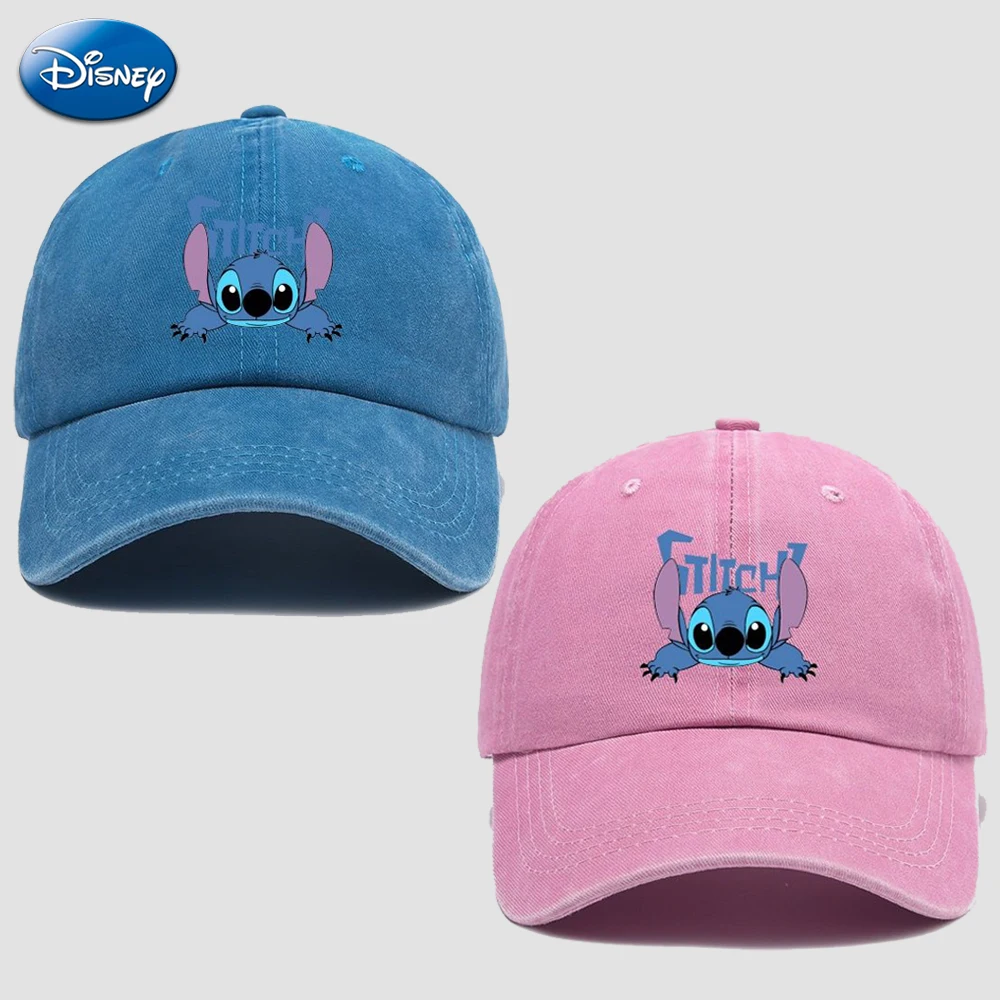 Disney Anime Stitch Baseball Cap Kawaii Cartoon Figure Casual Hat Adjustable Breathable Snapback Sun Hats Peaked Cap Kids Gifts