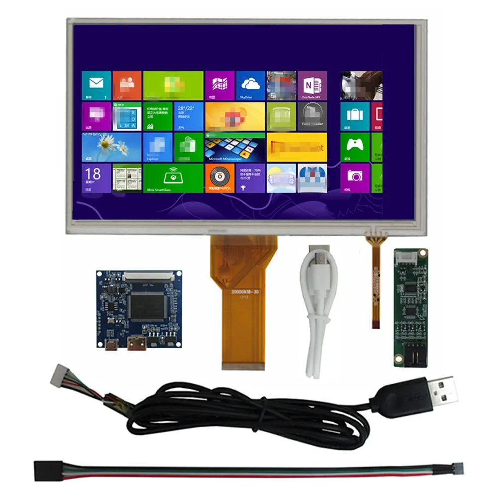 

9 Inch 800*480 LCD Display Screen Digitizer Touchscreen Driver Control Board HDMI-Compatible Raspberry Pi PC DIY Monitor Kit