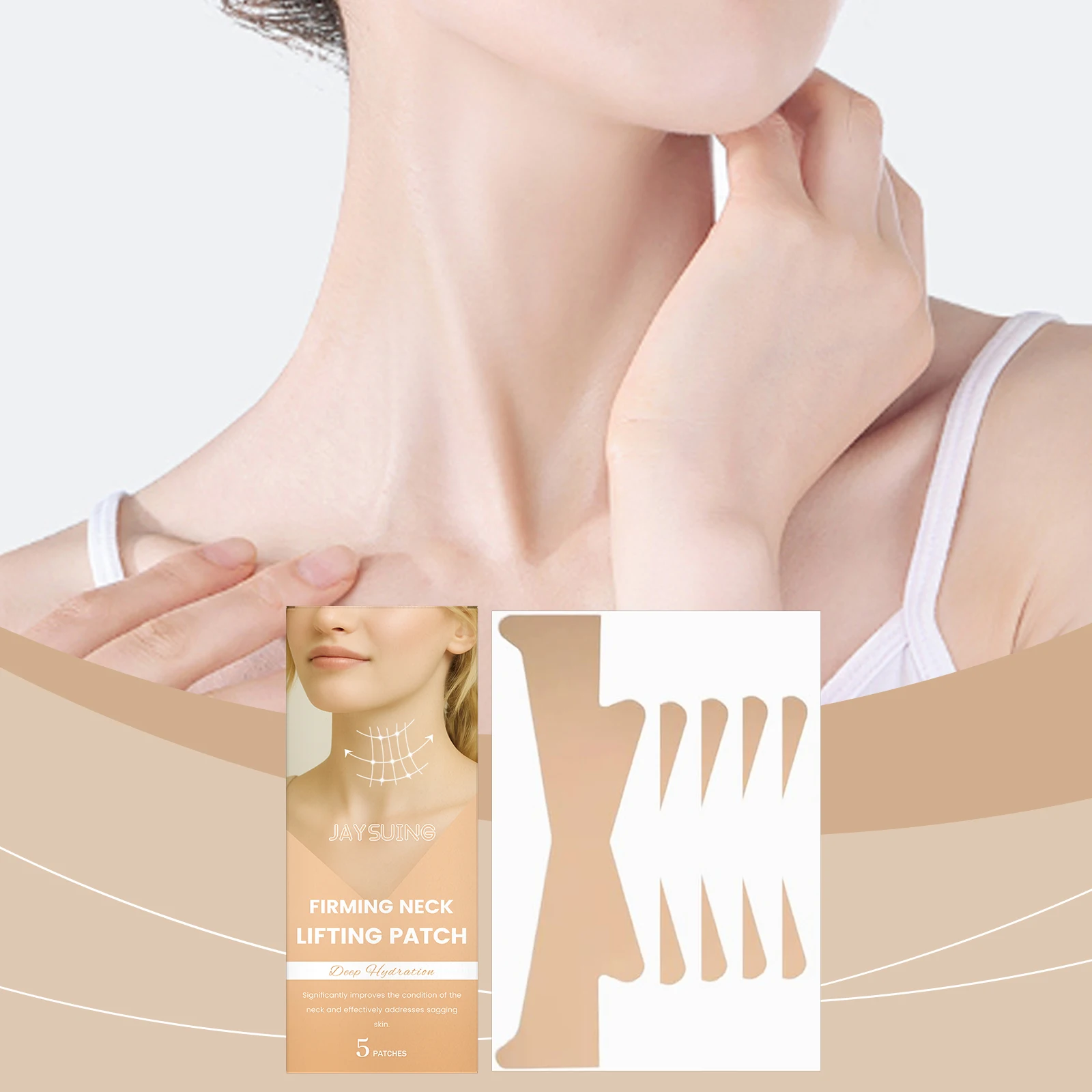 

Neck Care Patch Moisturizing Skin Tighten Neck Wrinkles Improve Skin Elasticity Lift Double Chin Fine Lines Invisible Neck Tape