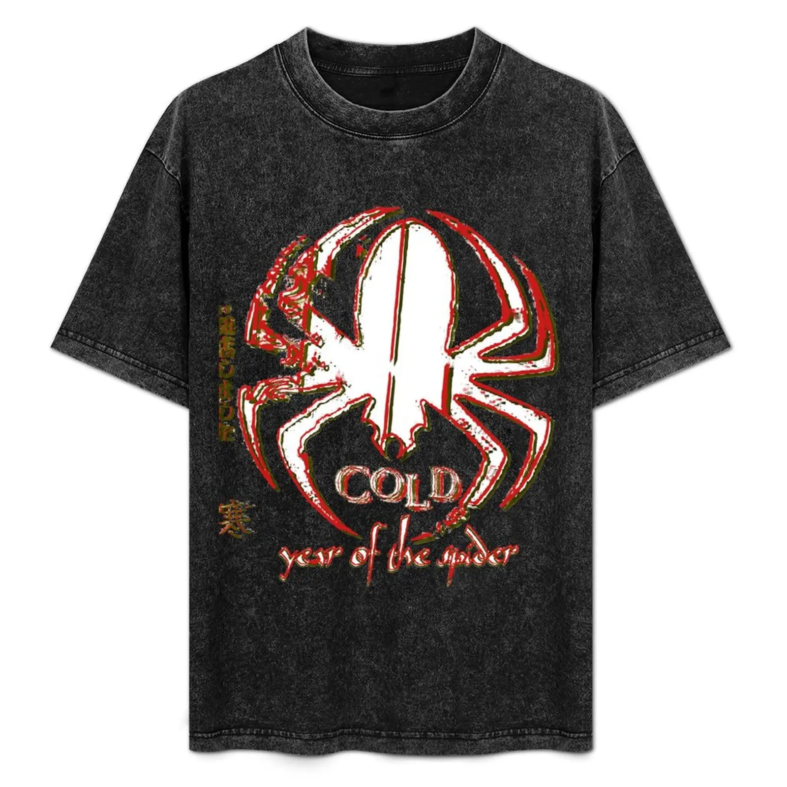 

Cold Band Year Of The Spider Distressed Artwork T-Shirt baggy shirts anime men workout shirt