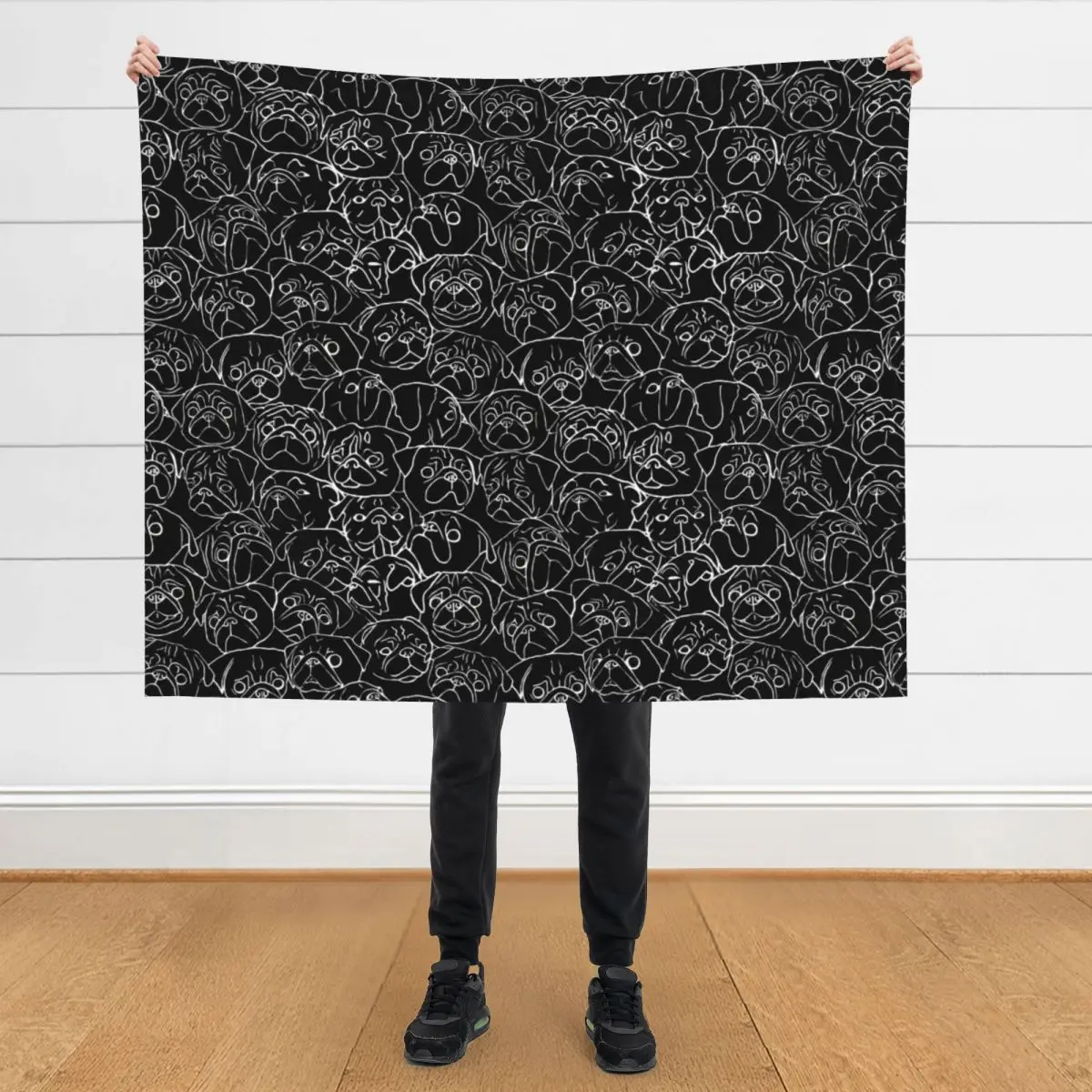 

Black Pugs Throw Blanket Sofas Bed covers For Sofa Thin Blankets