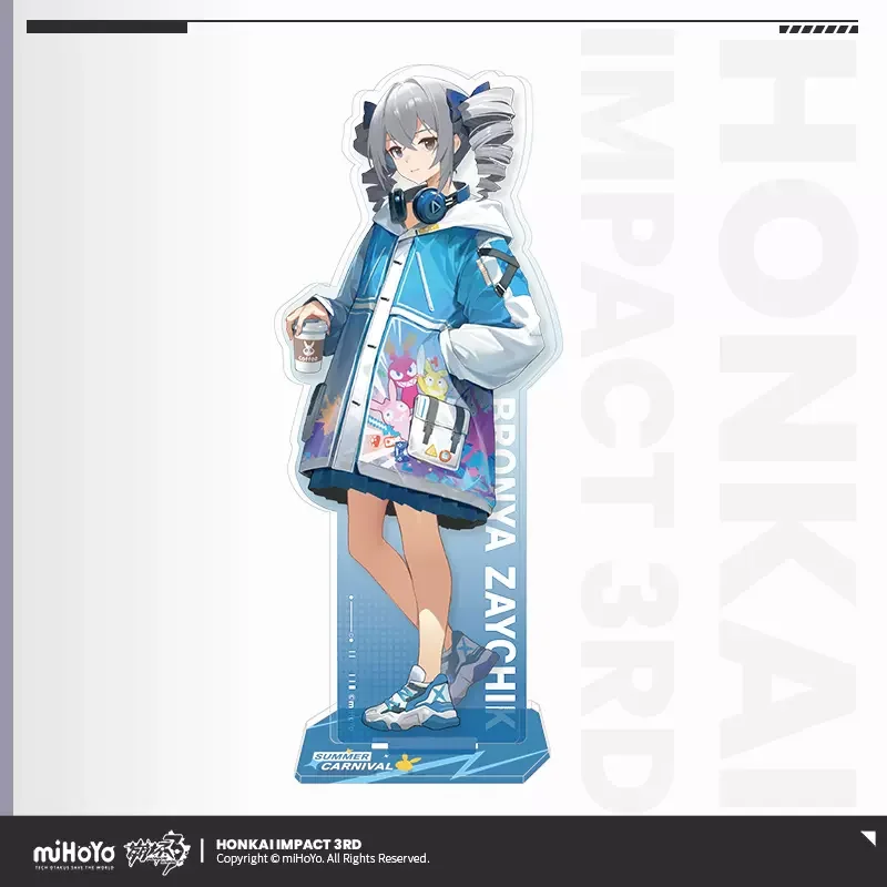 Sunsyea Honkai Impact 3rd Official Merch miHoYo Original Summer Carnival Series Acrylic Stand Raiden Mei Bronya Kiana Seele