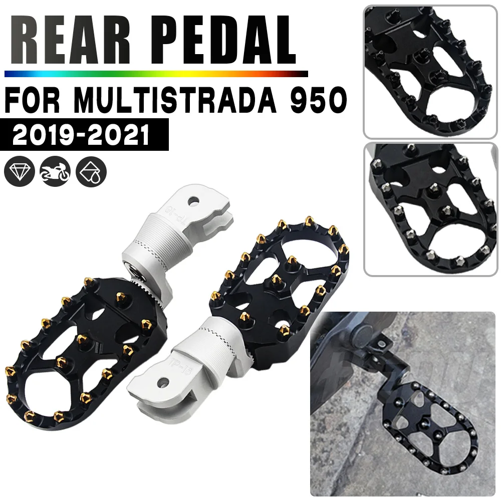 

Motorcycle Front Rider Foot Pegs Pedals Passenger Rear Footrest Rotatable Footpeg For DUCATI Multistrada 950 SP 950RVE 2019-2021
