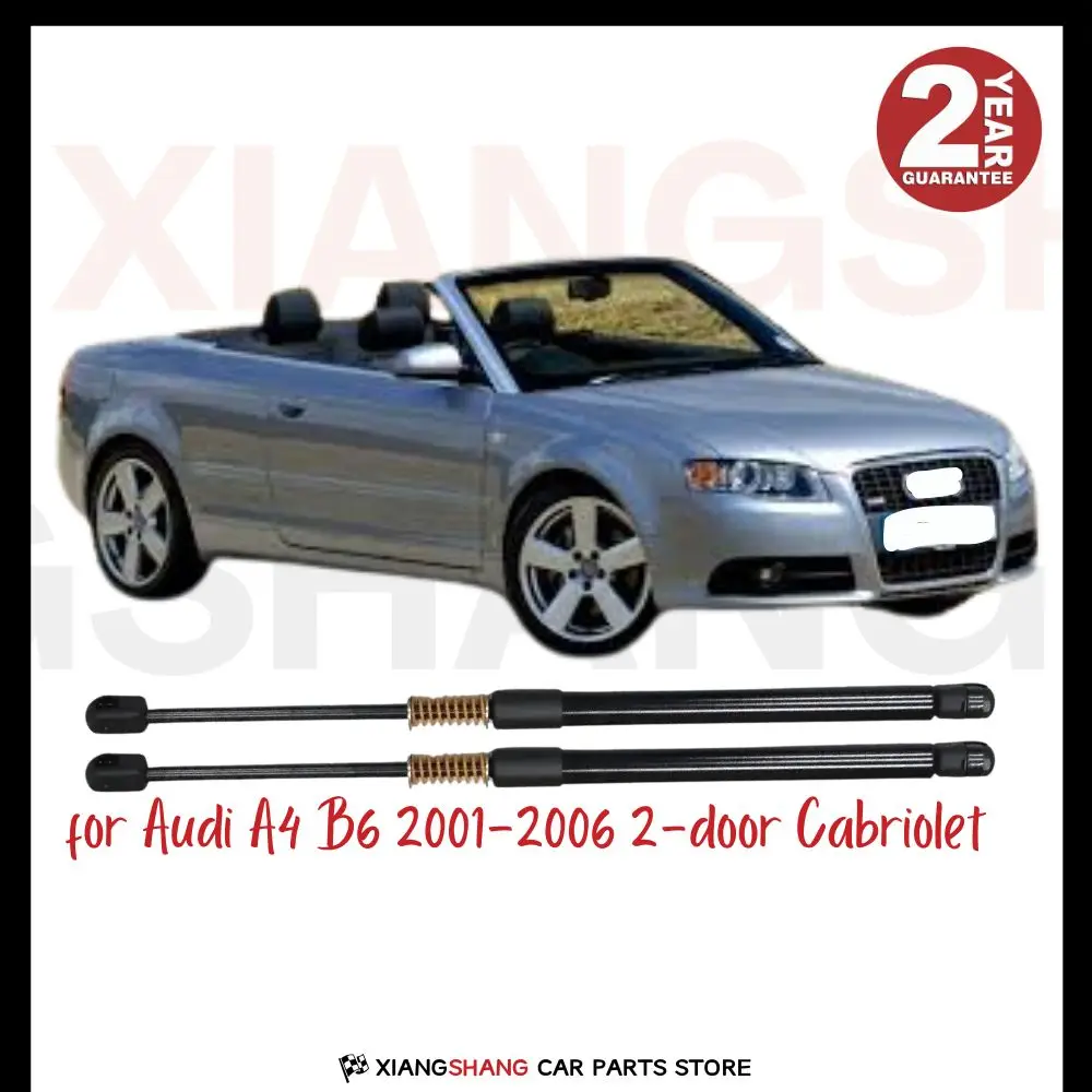 

2 шт. задний демпфер задней двери для Audi A4 B6 2001-2006, 2-дверная дверь багажника Cabriolet с пружиной, газовые стойки багажника с зарядкой