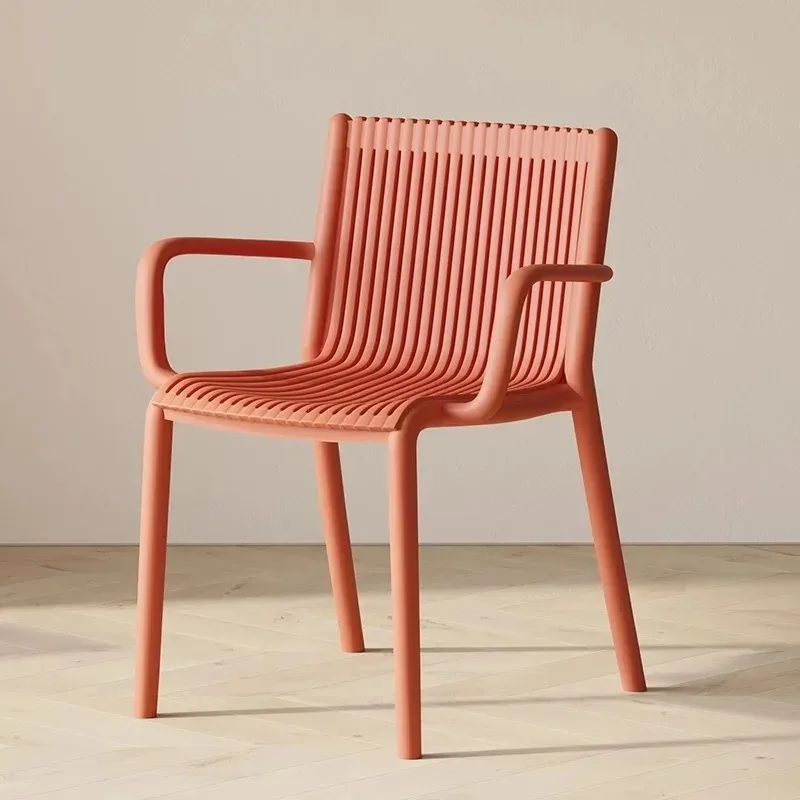 

Customizable Household small apartment 2024 new coffee chair plastic armchair simple cream wind leisure makeup stool