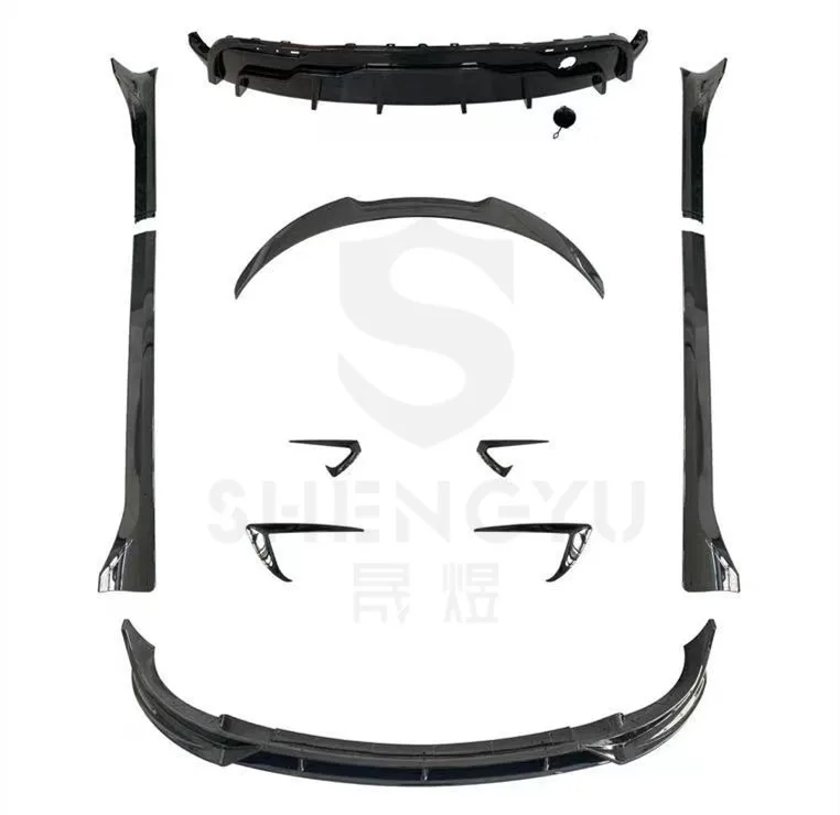 

Auto Parts for Tesla Model Y to FAST Aero Kit 2019- Front Lip Spoiler Rear Diffuser Bumper Flag Side Skirt