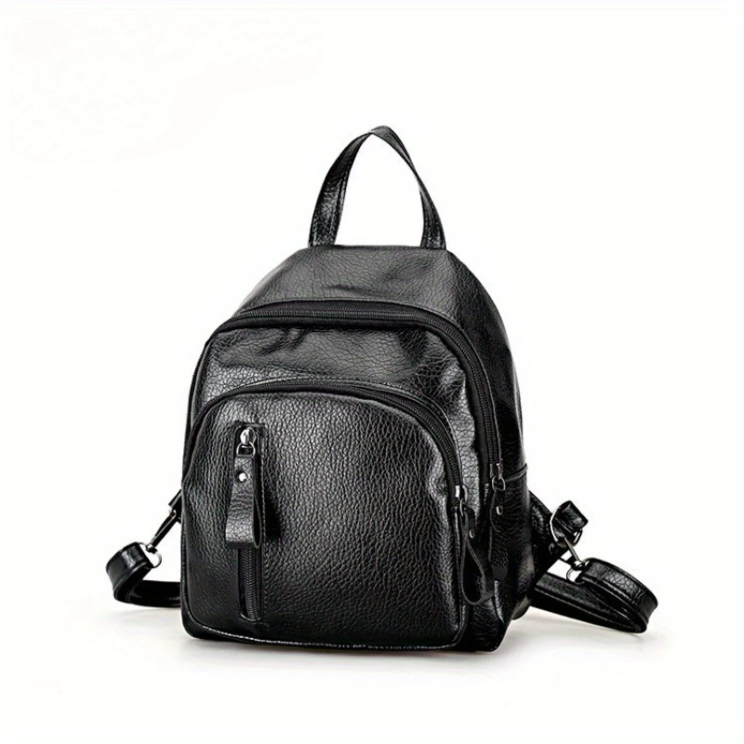 1pc レディースファッションバックパック、カジュアルスタイル PU レザーデイパック、調節可能なストラップ付き軽量トラベルショルダーバッグ