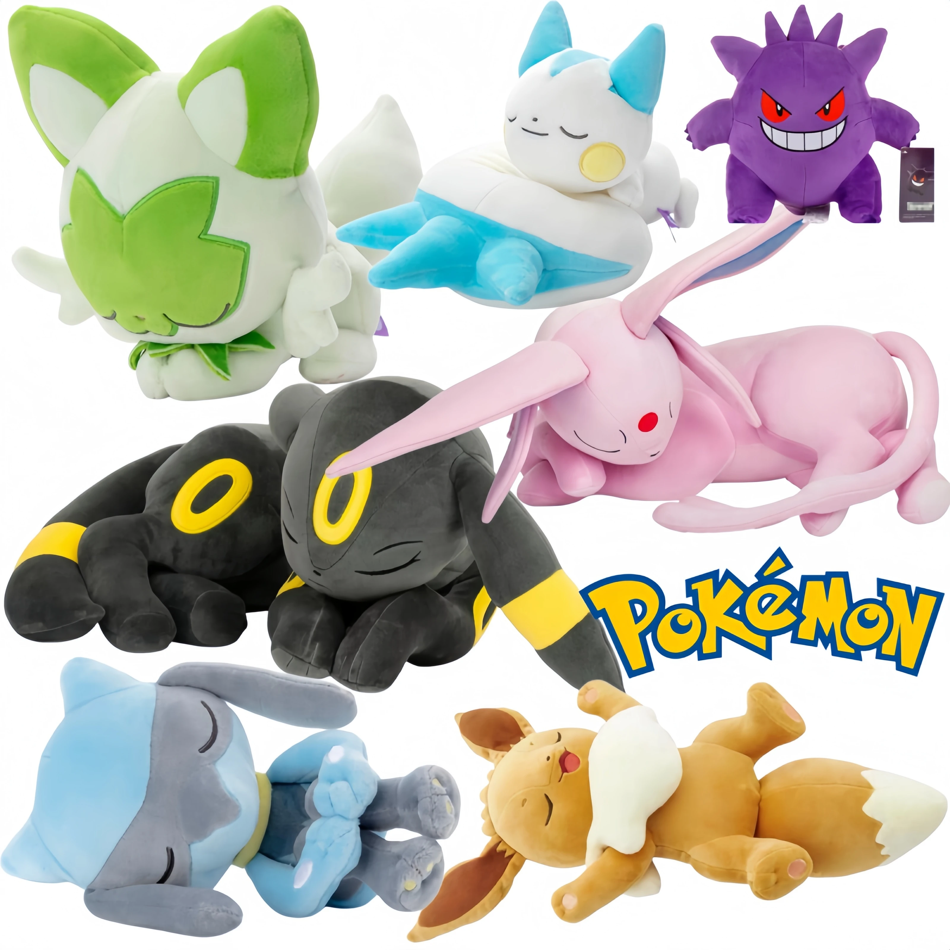 Big Size Umbreon Plushies Eevee Evoli Sleep Plush Flareon Vaporeon Sylveon Espeon Stuffed Peluche Charizard Piplup Gengar Toy