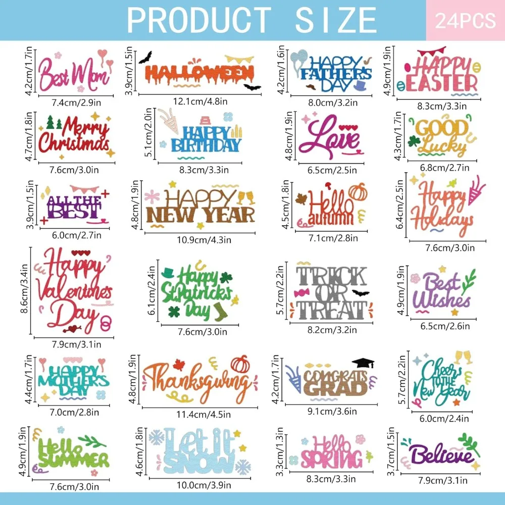 Holiday Greetings Cutting Dies St. Patrick's Day Easter Blessings Metal Die Cuts Valentine's Day Birthday Cutting Embossing