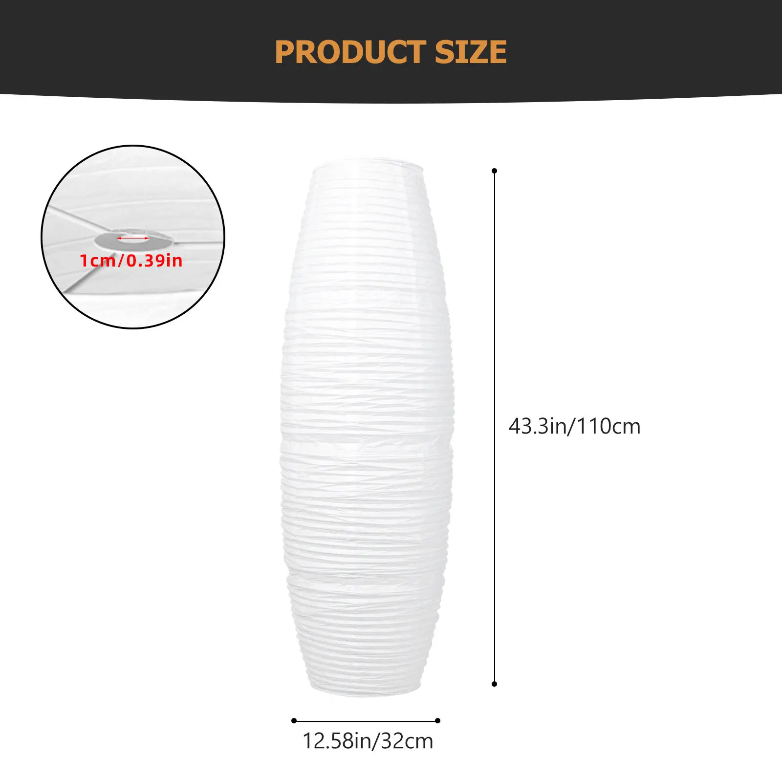 1Pcs LED Paper Lampshade Nordic Style Floor Light Cover White Decorative Lamp Accessory Home Room Lighting Shade