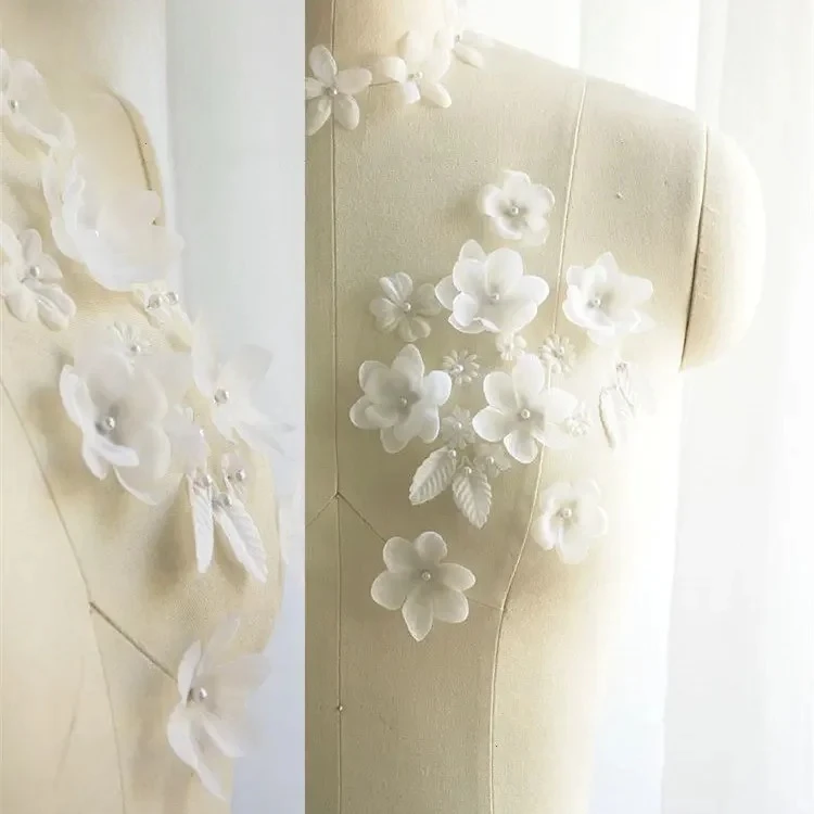 

100PCS/Pack 3.6CM High Quality Organza Petals DIY 3D Flower Handmade Decorative Flower Pieces Wedding Dress Veil Accessories