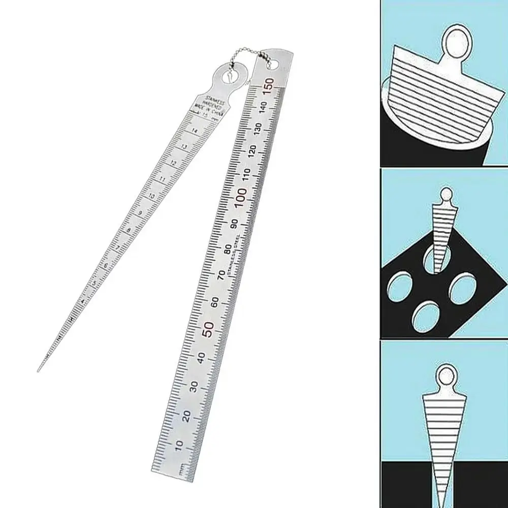 

Wedge High Precision Taper Gauge Accurate Durable Gap Gauge Support Inch and Metric System Hole Inspection Welding Gauge Welding