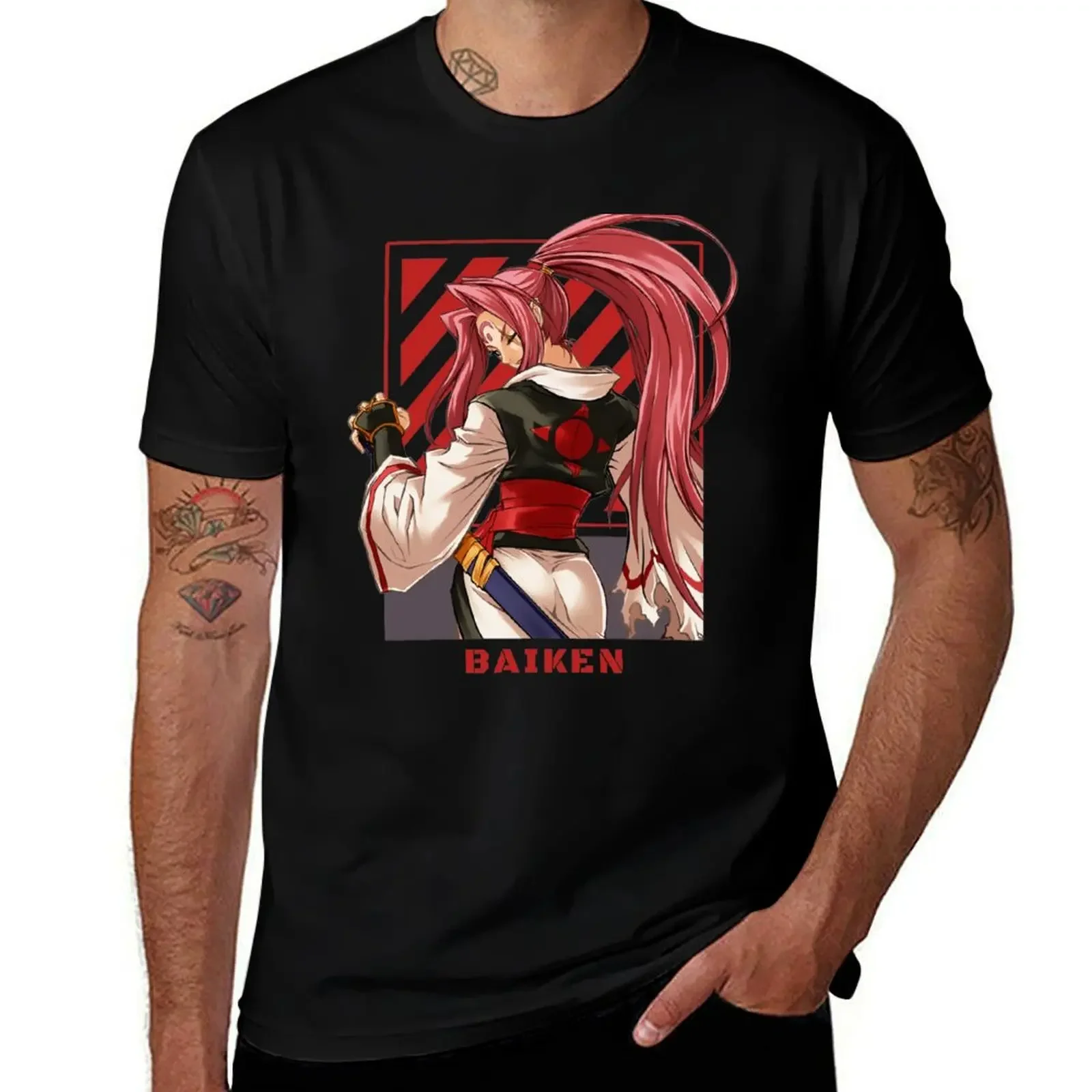 

Style Bai Bai Ken T-Shirt vintage clothes anime tshirt Men's cotton t-shirt