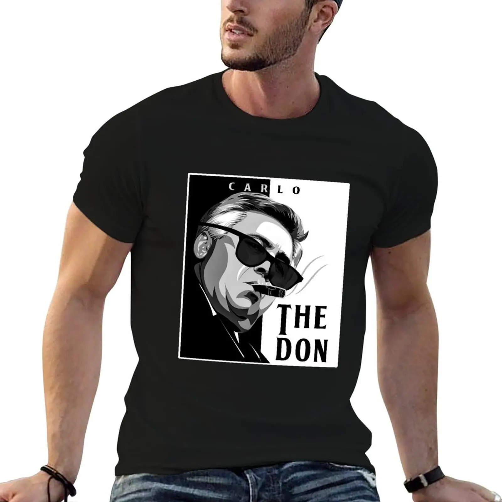 

Don Carlo Carlo Ancelotti with cigar T-Shirt funny t shirts cotton t shirts designer T-Shirt
